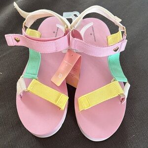 New! Stoney Clover Pink Multi-Color Sport Sandals
